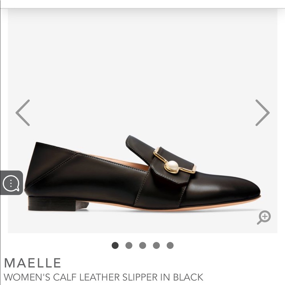 Bally MAELLE black pearl loafer 38 = US7.5